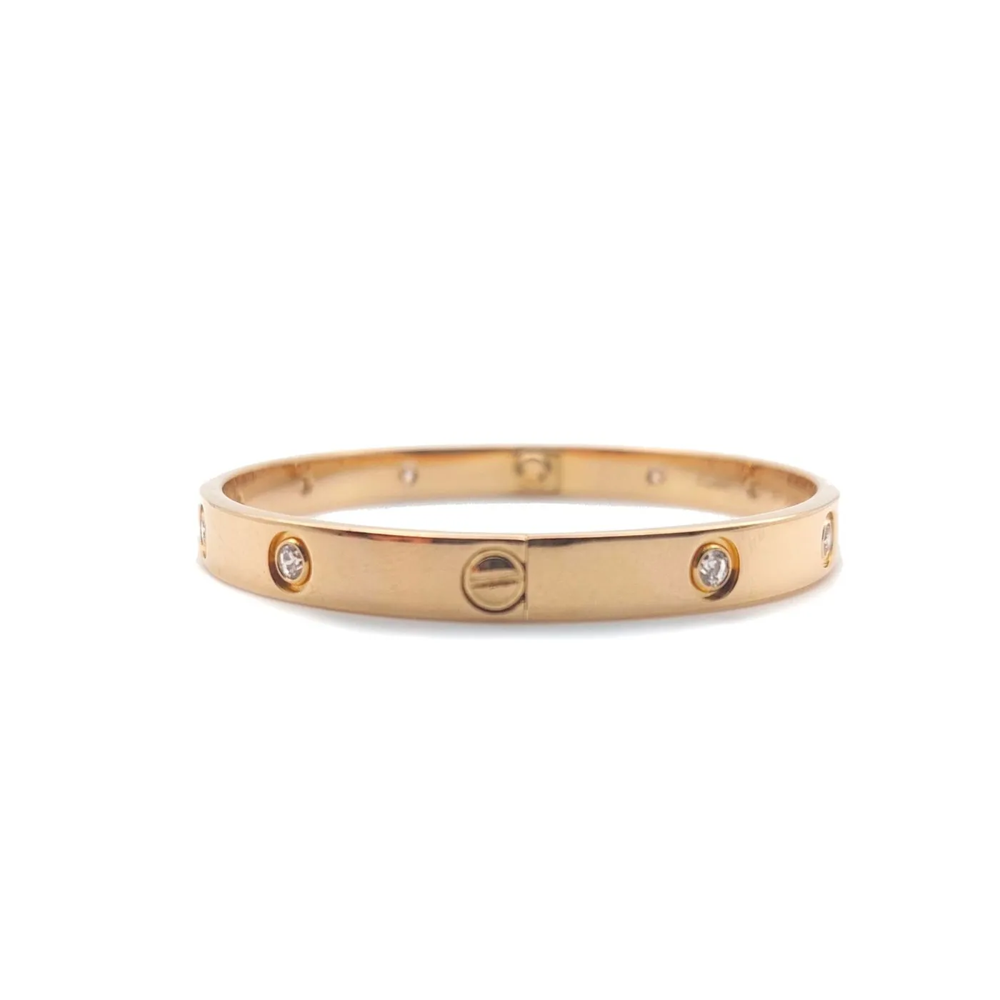 Cartier Love - Bracelet en or jaune 18k et diamants sold by 58 Facettes product image thumbnail 4