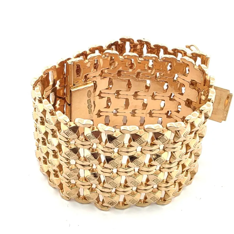 Bracelet en or jaune 18 ct massif made by 58 Facettes