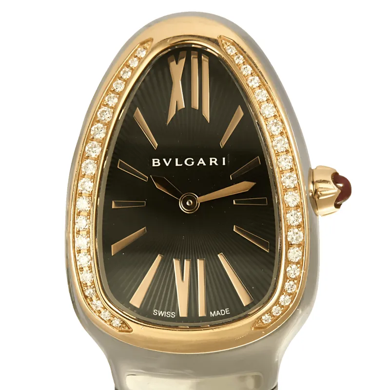 Bulgari - Montre Serpenti Tubogas en or rose et acier made by 58 Facettes