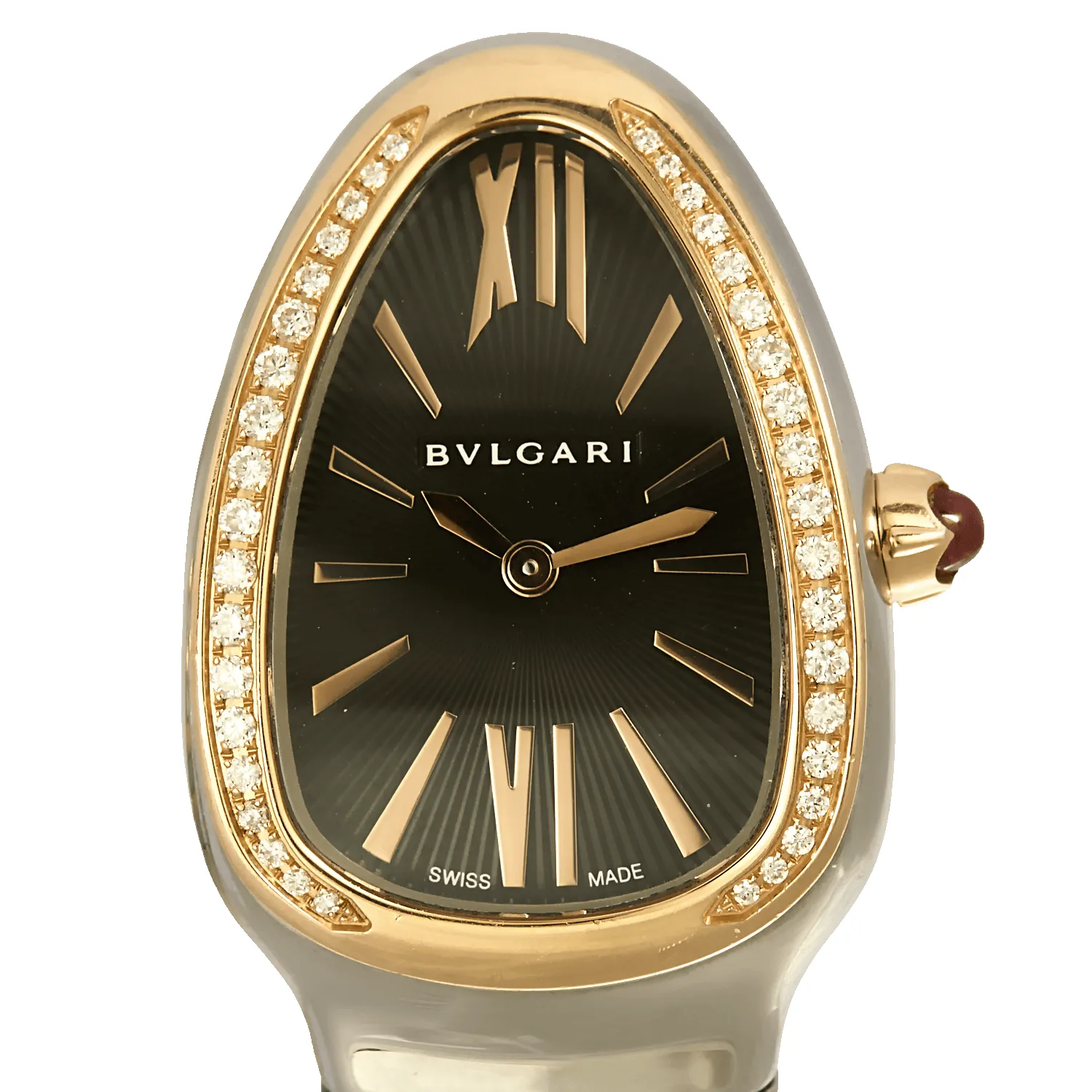 Bulgari - Montre Serpenti Tubogas en or rose et acier sold by 58 Facettes