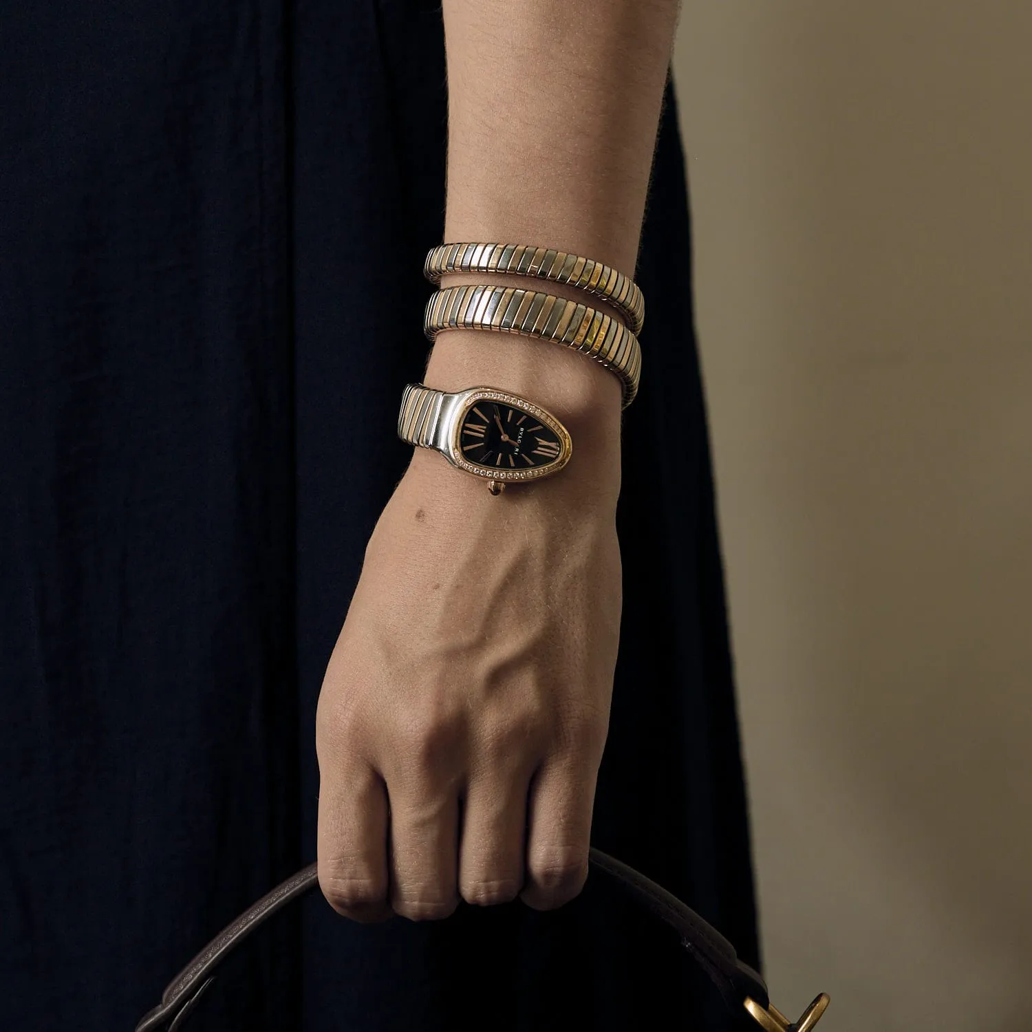 Bulgari - Montre Serpenti Tubogas en or rose et acier sold by 58 Facettes product image thumbnail 2