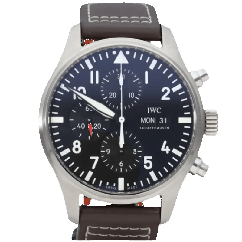 IWC - Montre Pilot Chronograph en acier made by 58 Facettes
