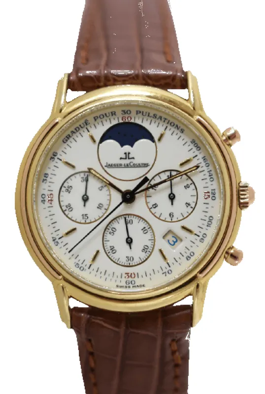 Jaeger-LeCoultre Odysseus - Montre chronographe phase de lune en or 18 carats made by 58 Facettes