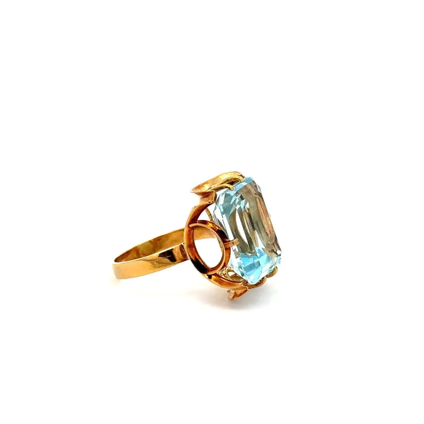 Bague en or jaune et topaze bleue sold by 58 Facettes product image thumbnail 2