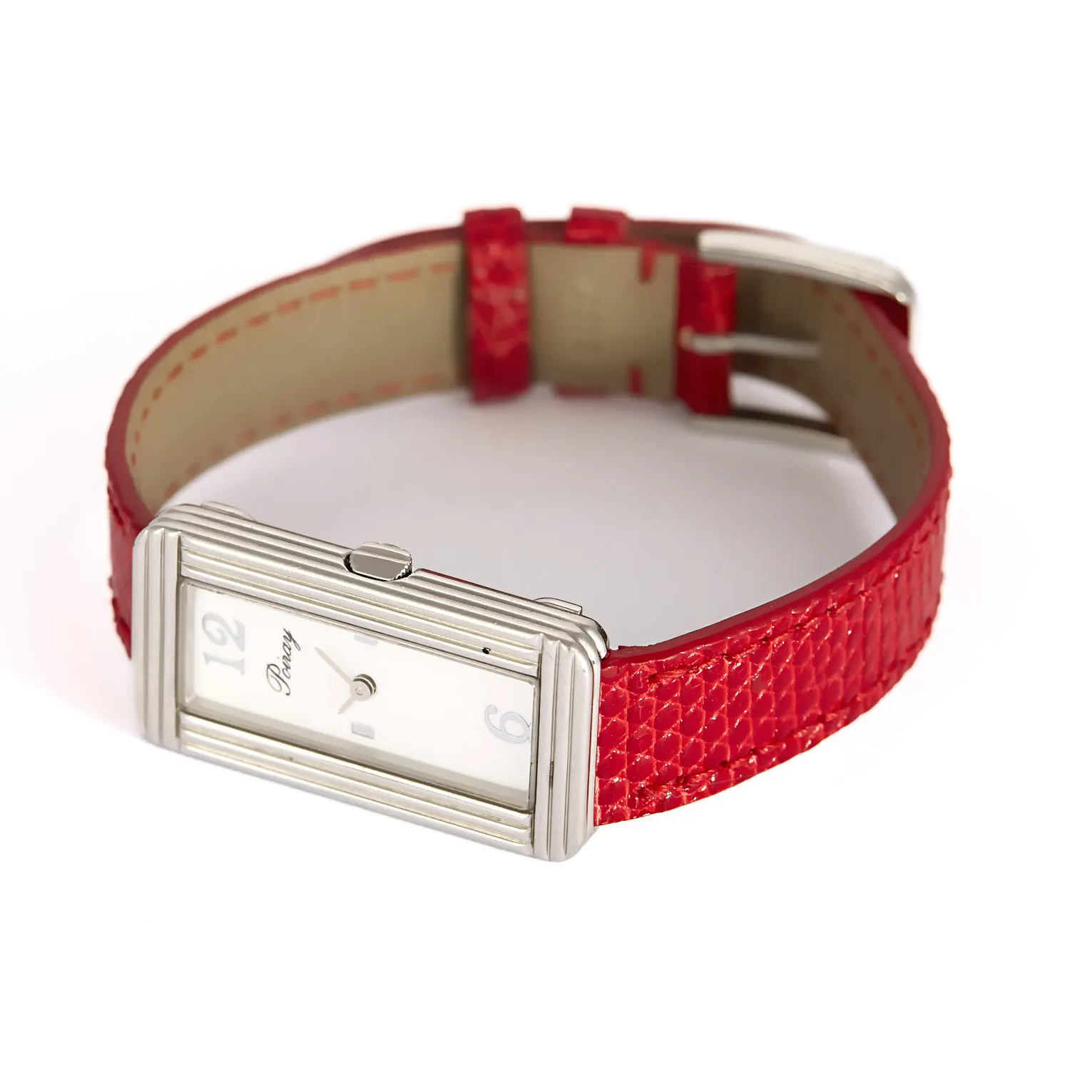 POIRAY - Ma Baguette - Ma première allongée - Montre en acier à boitier rectangulaire et à mouvement quartz sold by 58 Facettes product image thumbnail 3