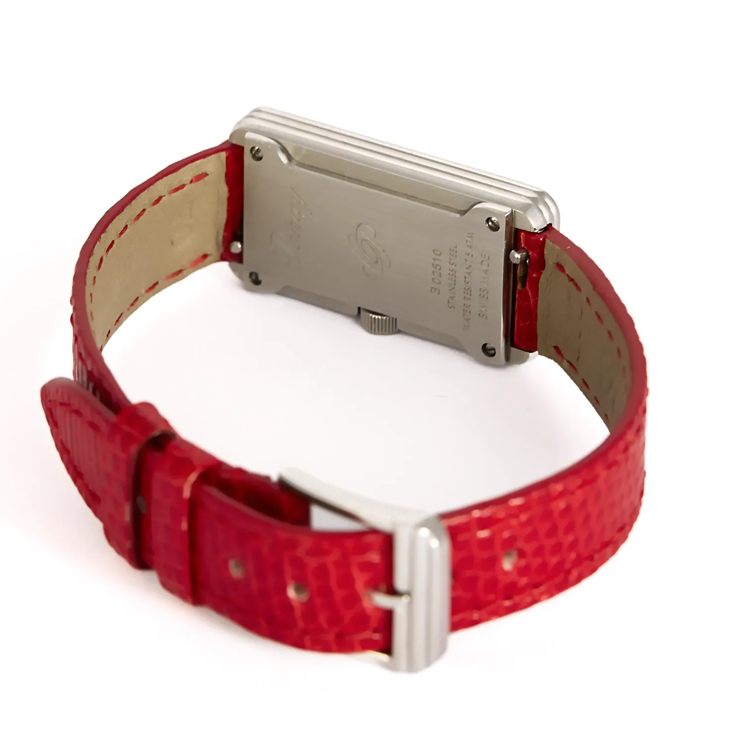 POIRAY - Ma Baguette - Ma première allongée - Montre en acier à boitier rectangulaire et à mouvement quartz sold by 58 Facettes product image thumbnail 4