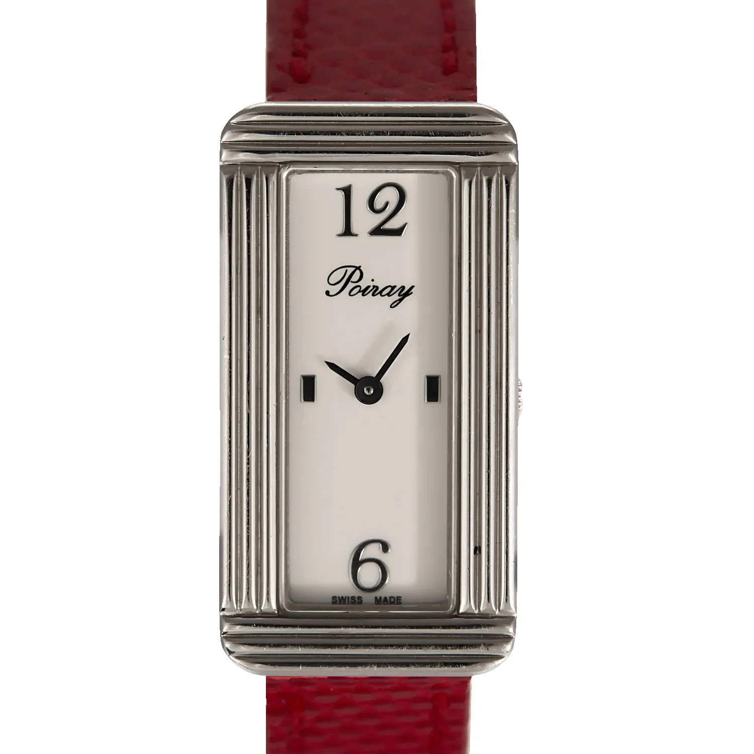 POIRAY - Ma Baguette - Ma première allongée - Montre en acier à boitier rectangulaire et à mouvement quartz sold by 58 Facettes