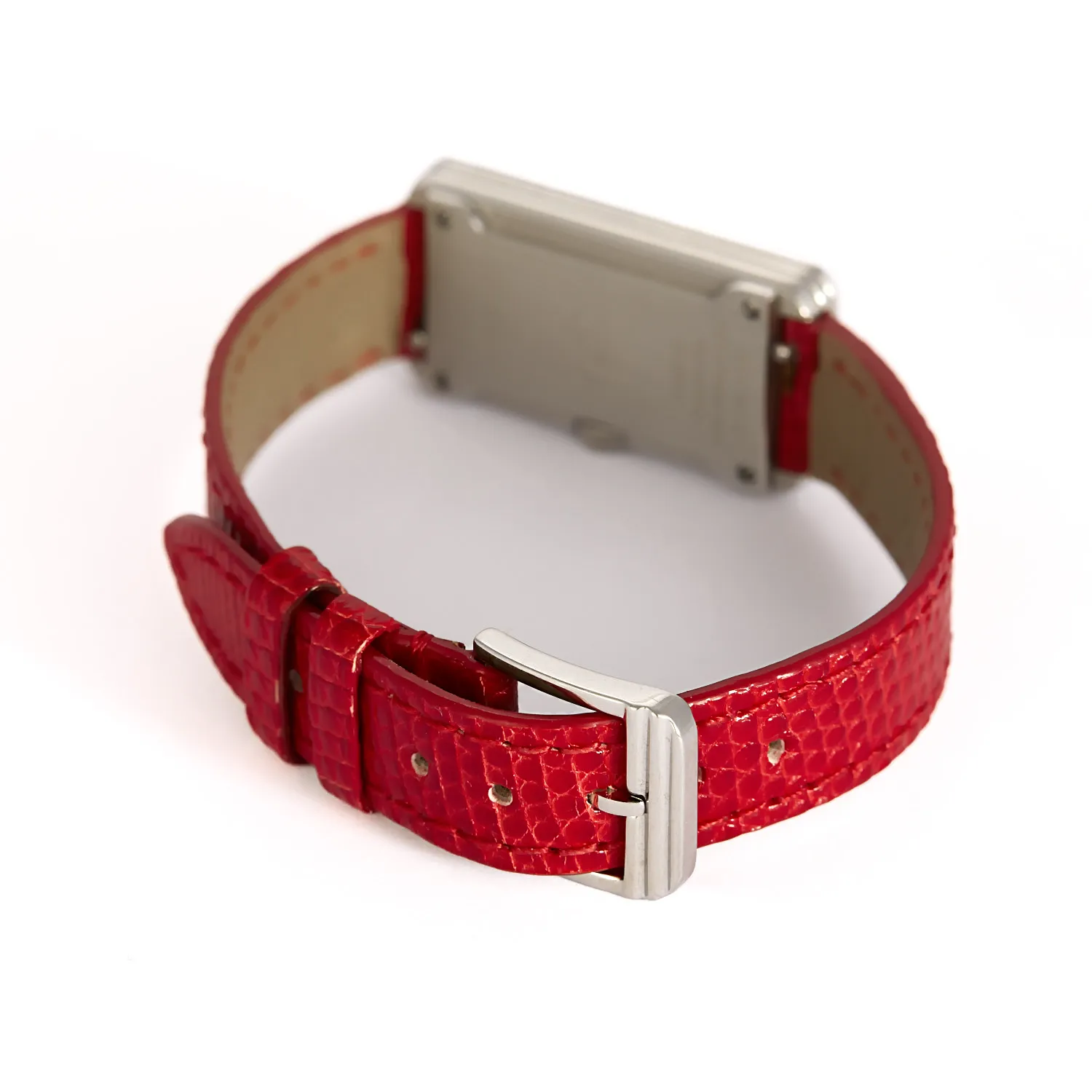 POIRAY - Ma Baguette - Ma première allongée - Montre en acier à boitier rectangulaire et à mouvement quartz sold by 58 Facettes product image thumbnail 5
