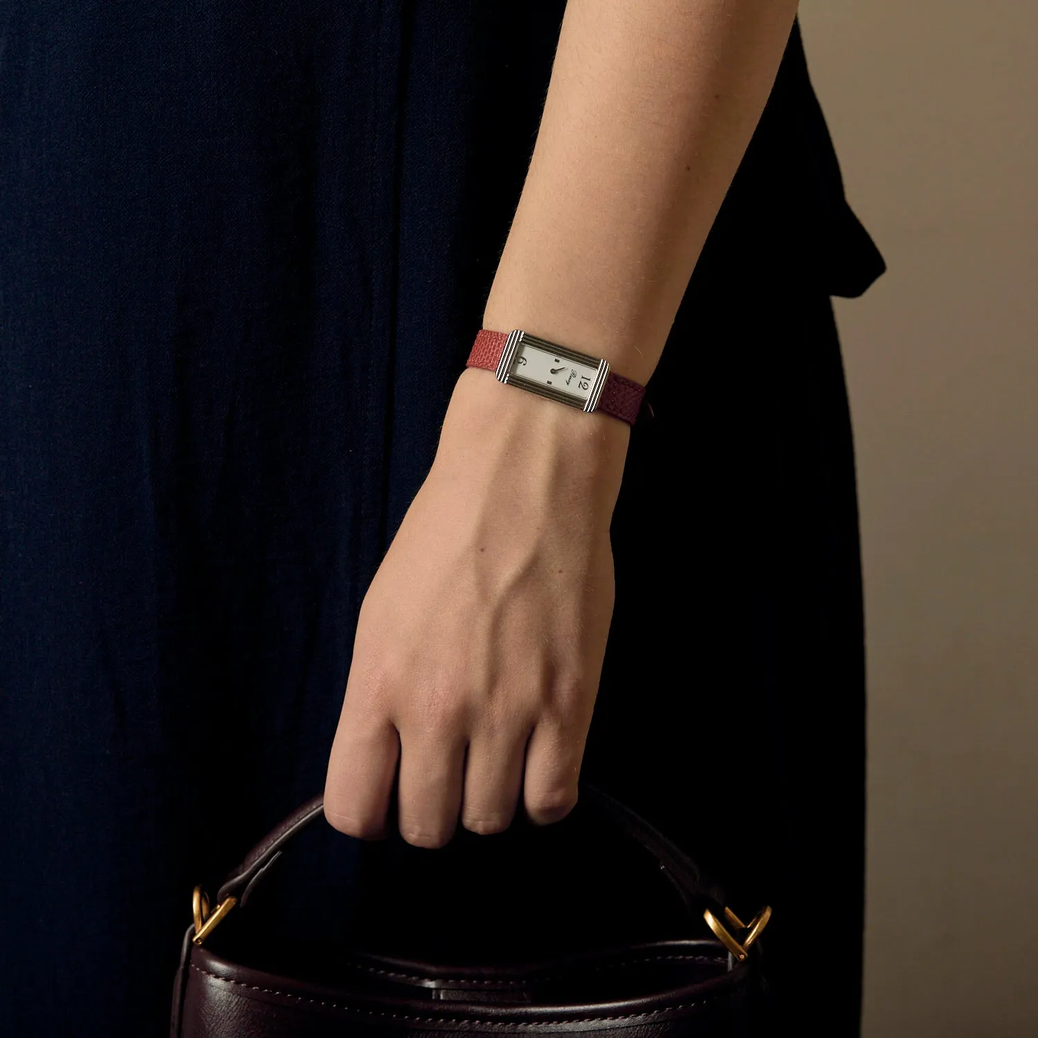 POIRAY - Ma Baguette - Ma première allongée - Montre en acier à boitier rectangulaire et à mouvement quartz sold by 58 Facettes product image thumbnail 2