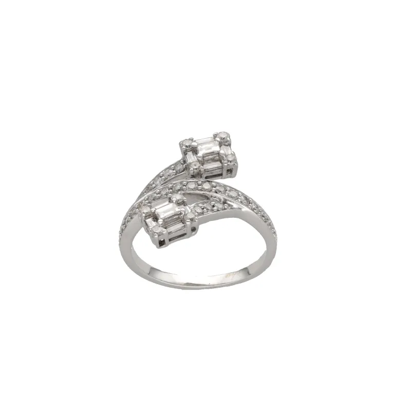 Bague en or gris 18k et diamants 0,50 ct made by 58 Facettes