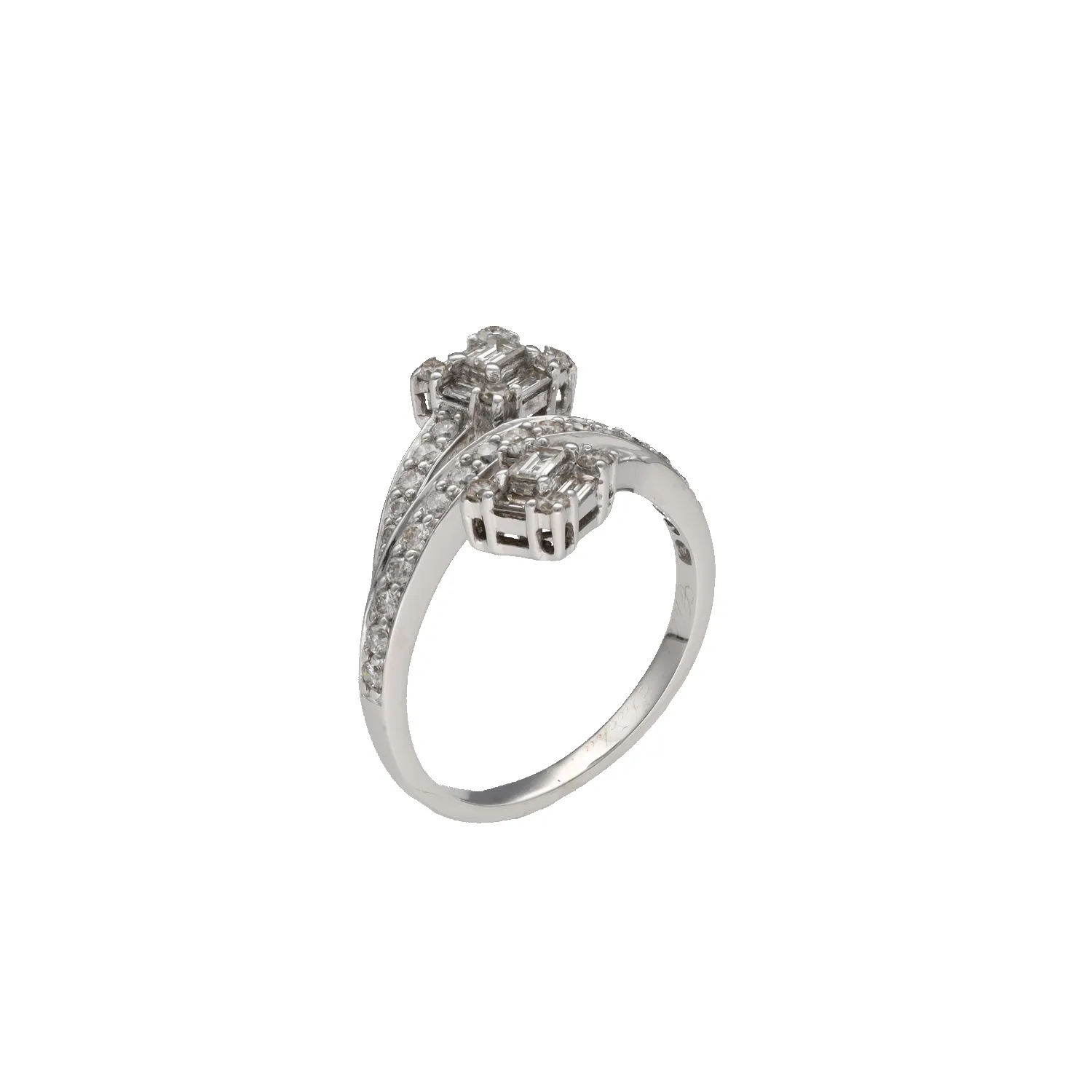 Bague en or gris 18k et diamants 0,50 ct sold by 58 Facettes product image thumbnail 2