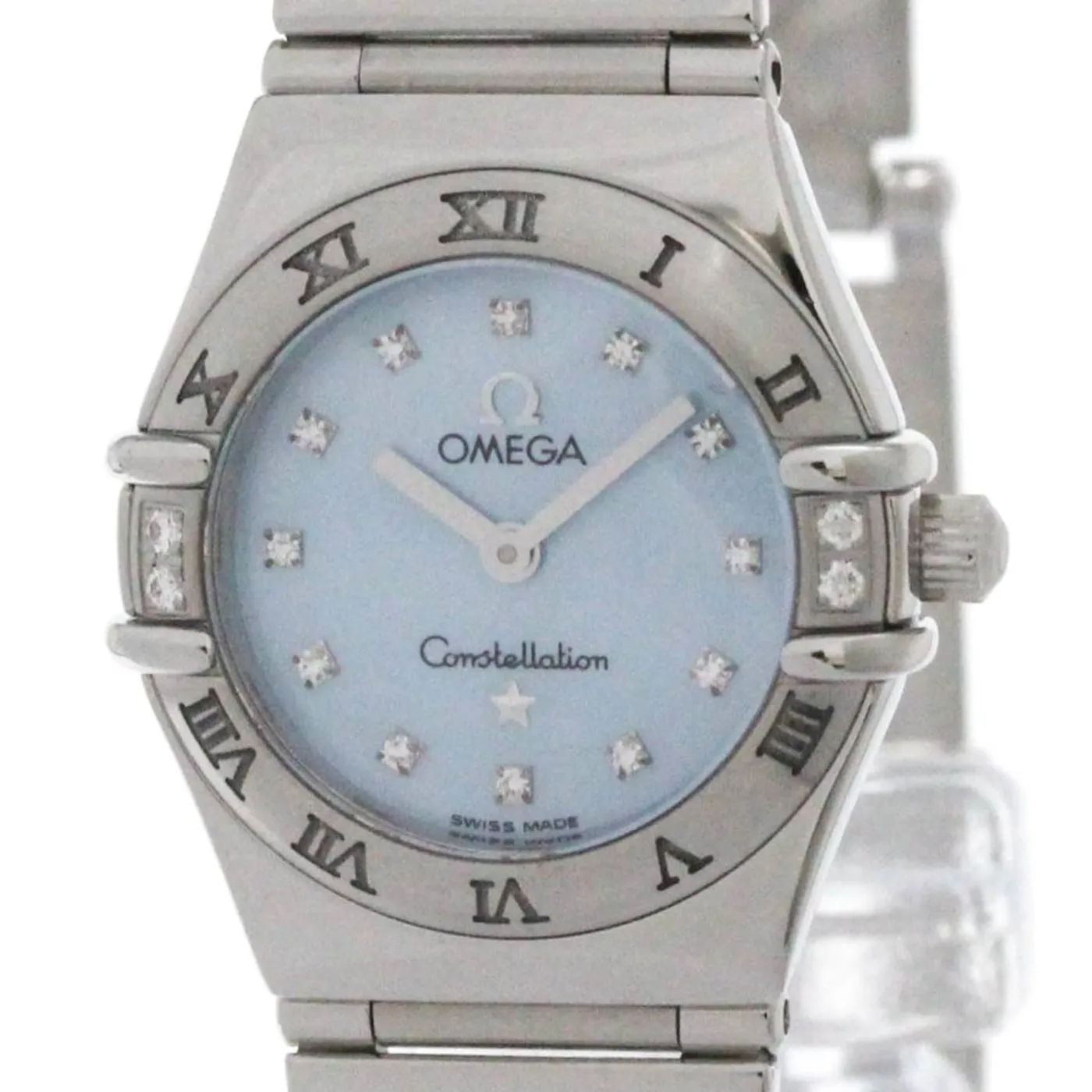 Omega Constellation My Choice - Montre quartz acier et diamants sold by 58 Facettes