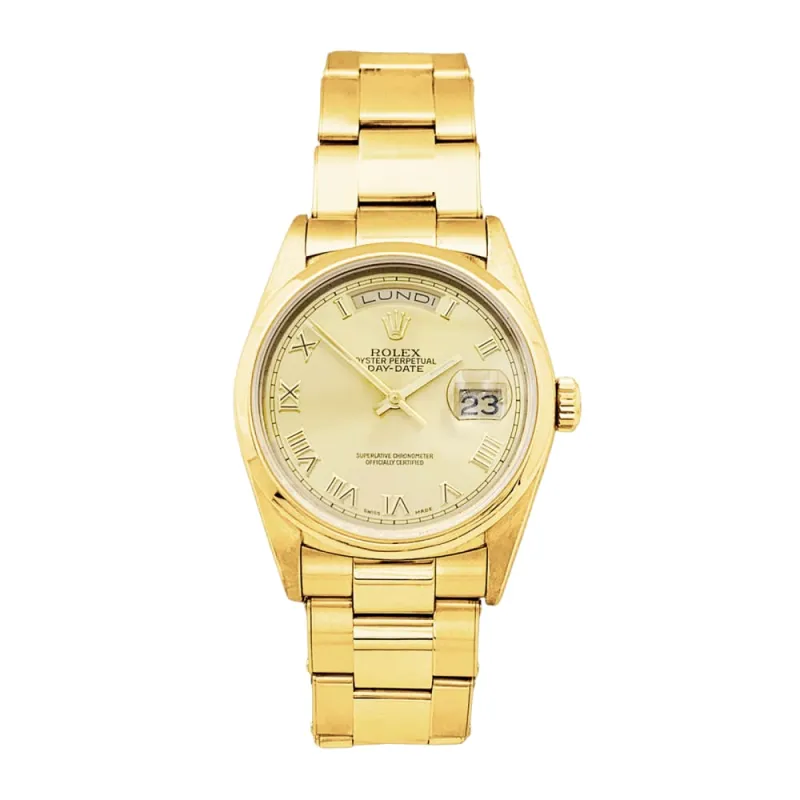 Rolex Oyster Perpetual Day-Date - Montre en or jaune made by 58 Facettes