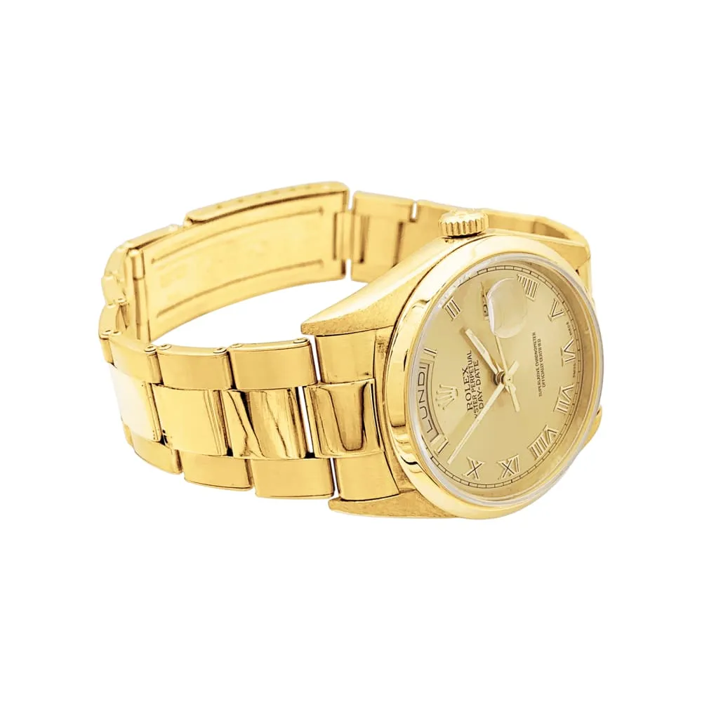 Rolex Oyster Perpetual Day-Date - Montre en or jaune sold by 58 Facettes product image thumbnail 5