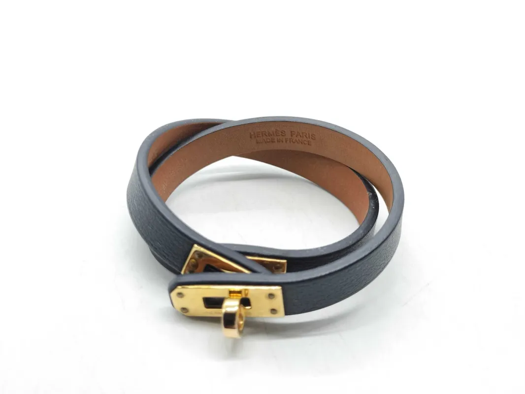 Hermès Kelly Double Tour - Bracelet en cuir made by 58 Facettes
