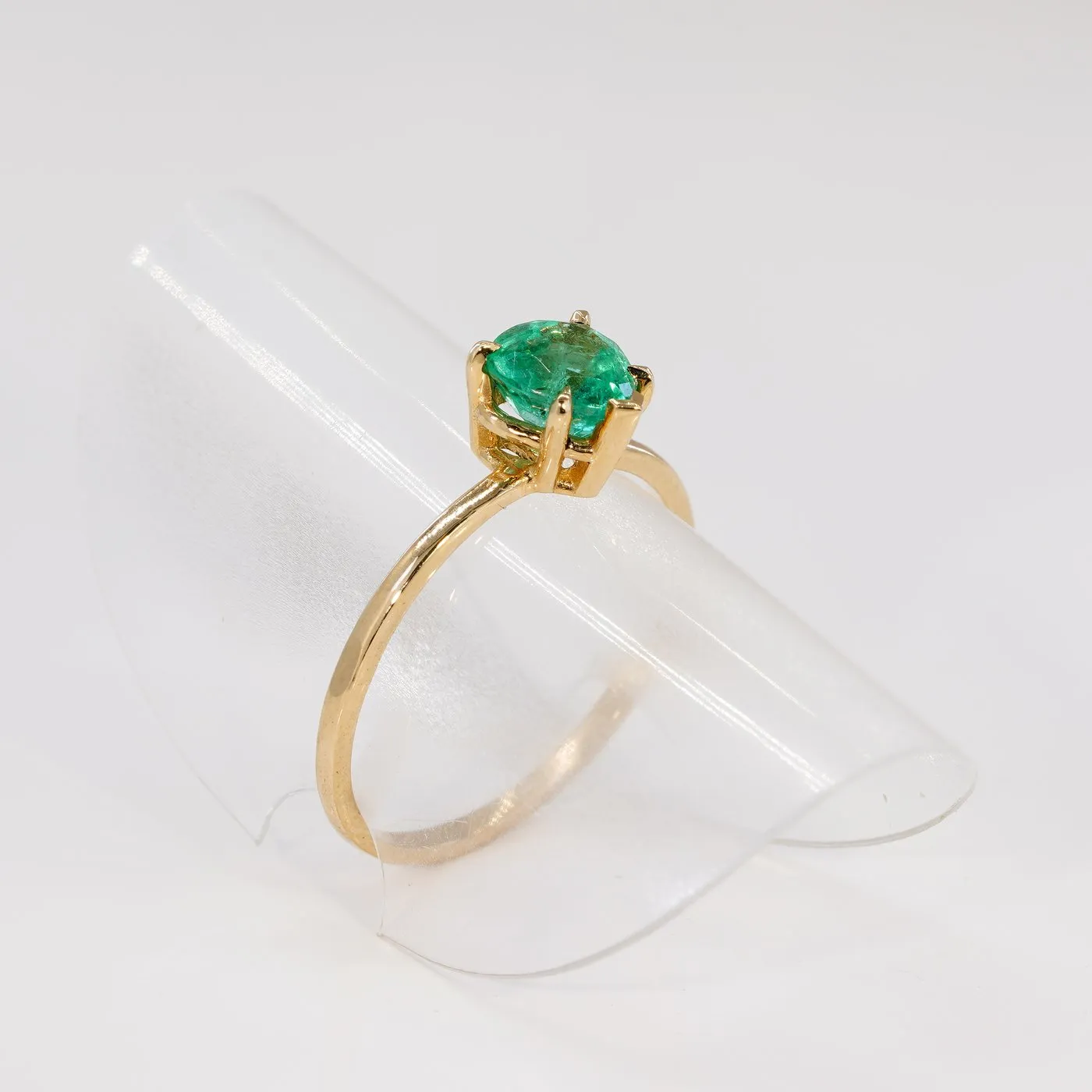 Bague en or jaune 14 ct et émeraude naturelle sold by 58 Facettes product image thumbnail 5