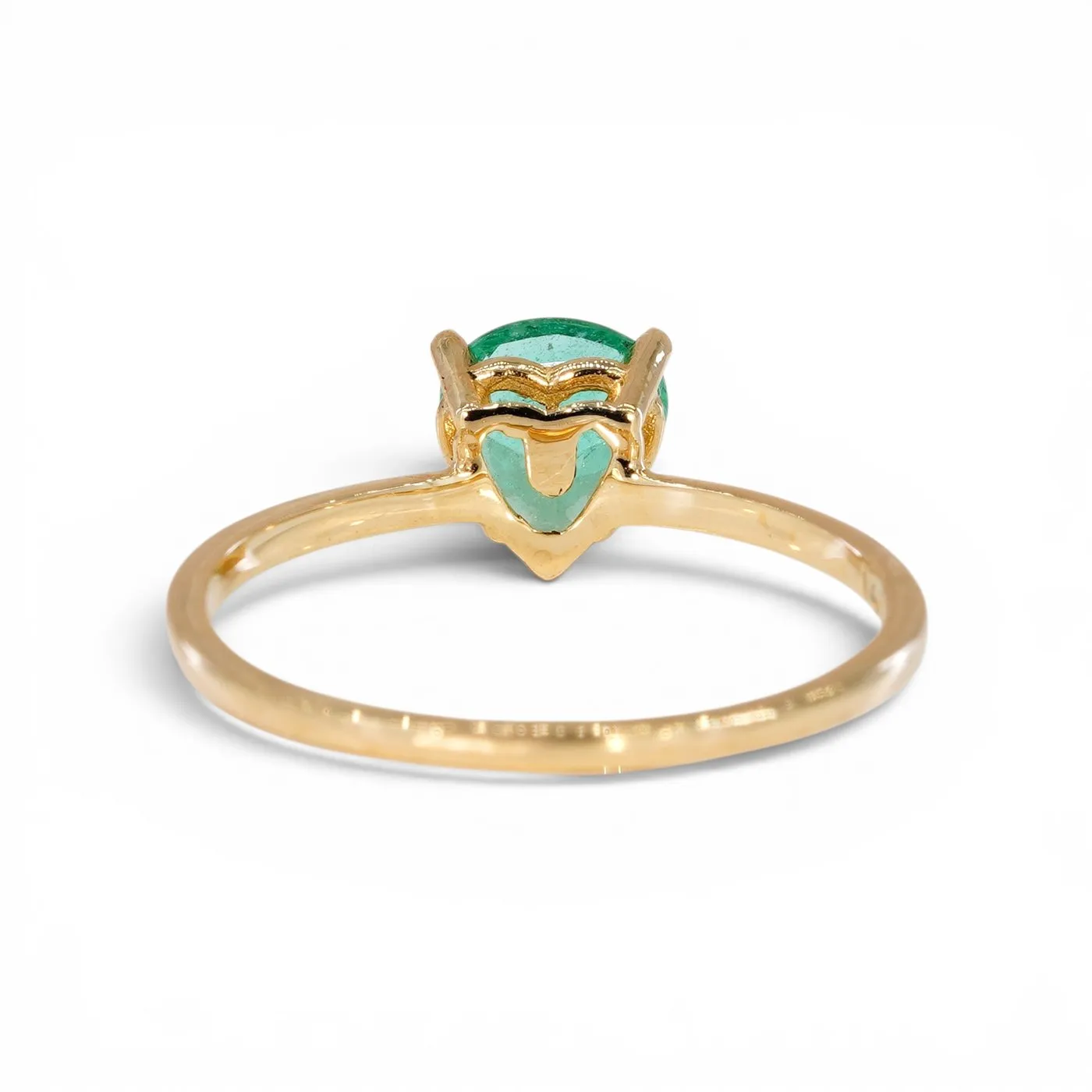 Bague en or jaune 14 ct et émeraude naturelle sold by 58 Facettes product image thumbnail 2
