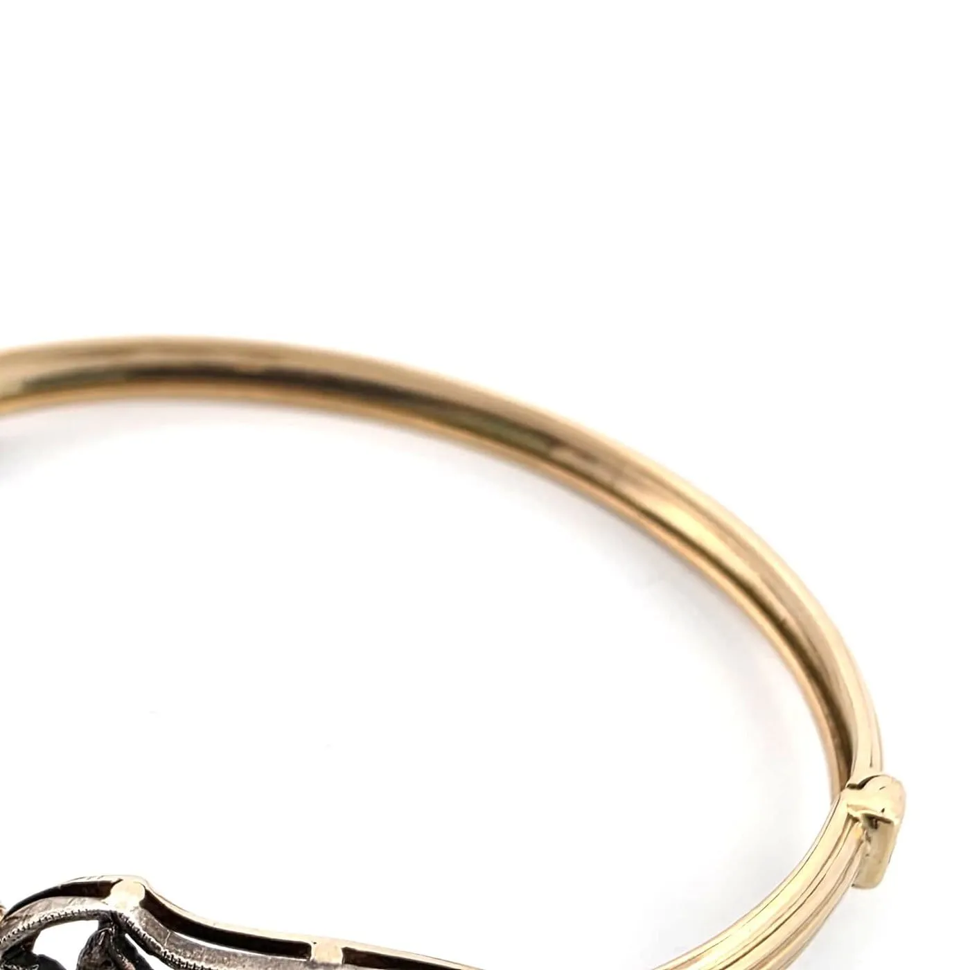 Bracelet rigide victorien en or jaune, argent et diamants sold by 58 Facettes product image thumbnail 5