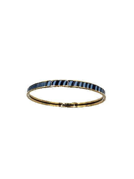 Hermès - Bracelet jonc en plaqué or et émail sold by 58 Facettes product image thumbnail 2