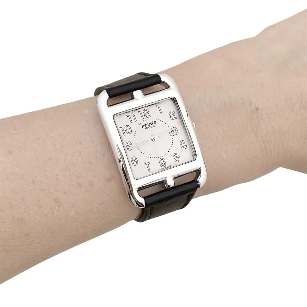 Hermès Cape Cod - Montre grand modèle en acier et cuir sold by 58 Facettes product image thumbnail 2