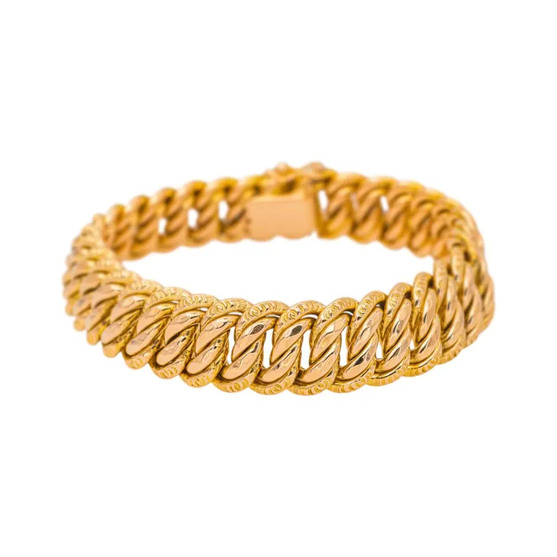 Bracelet maille américaine en or jaune made by 58 Facettes