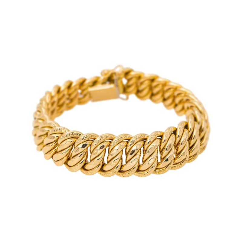 Bracelet maille américaine en or jaune made by 58 Facettes