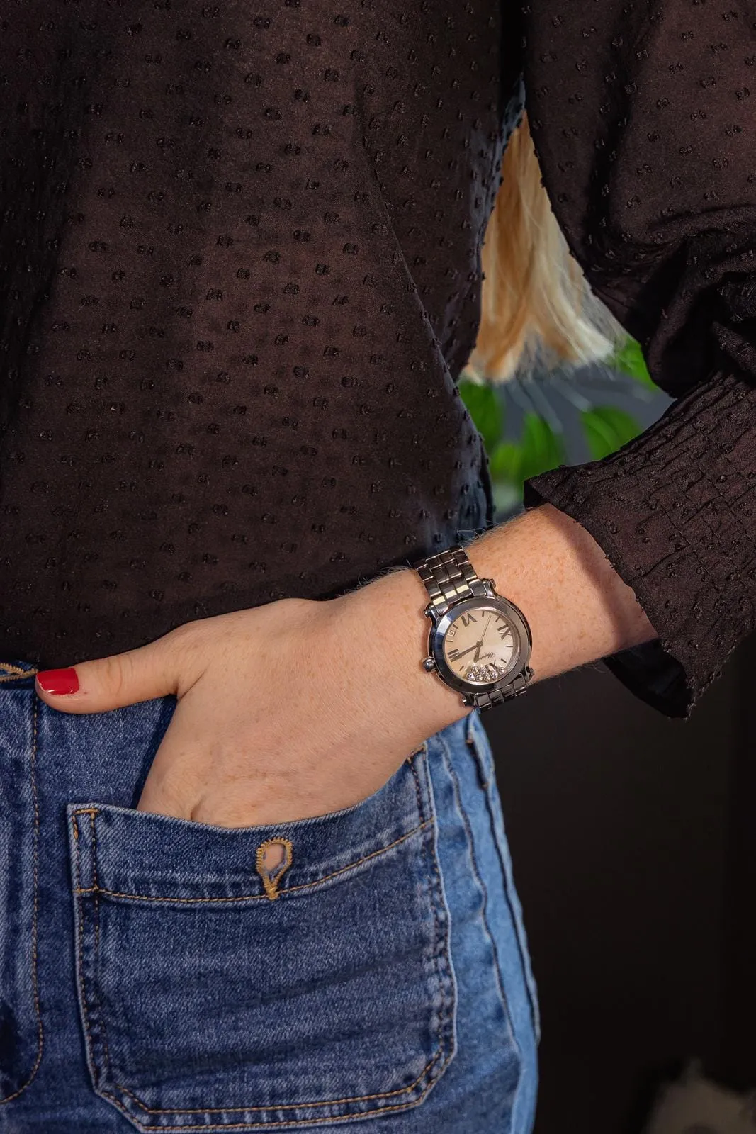 Chopard Happy Sport - Montre en acier et diamants sold by 58 Facettes product image thumbnail 2