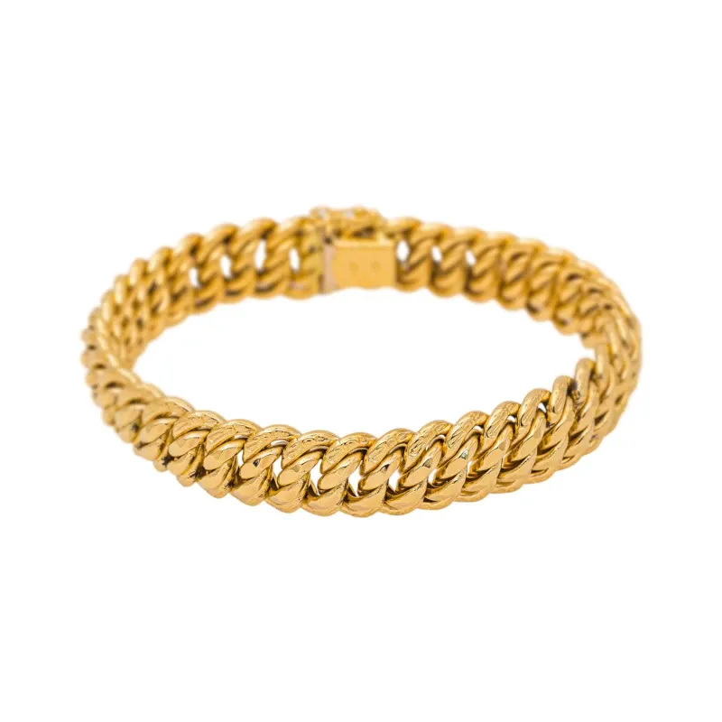 Bracelet maille américaine en or jaune made by 58 Facettes