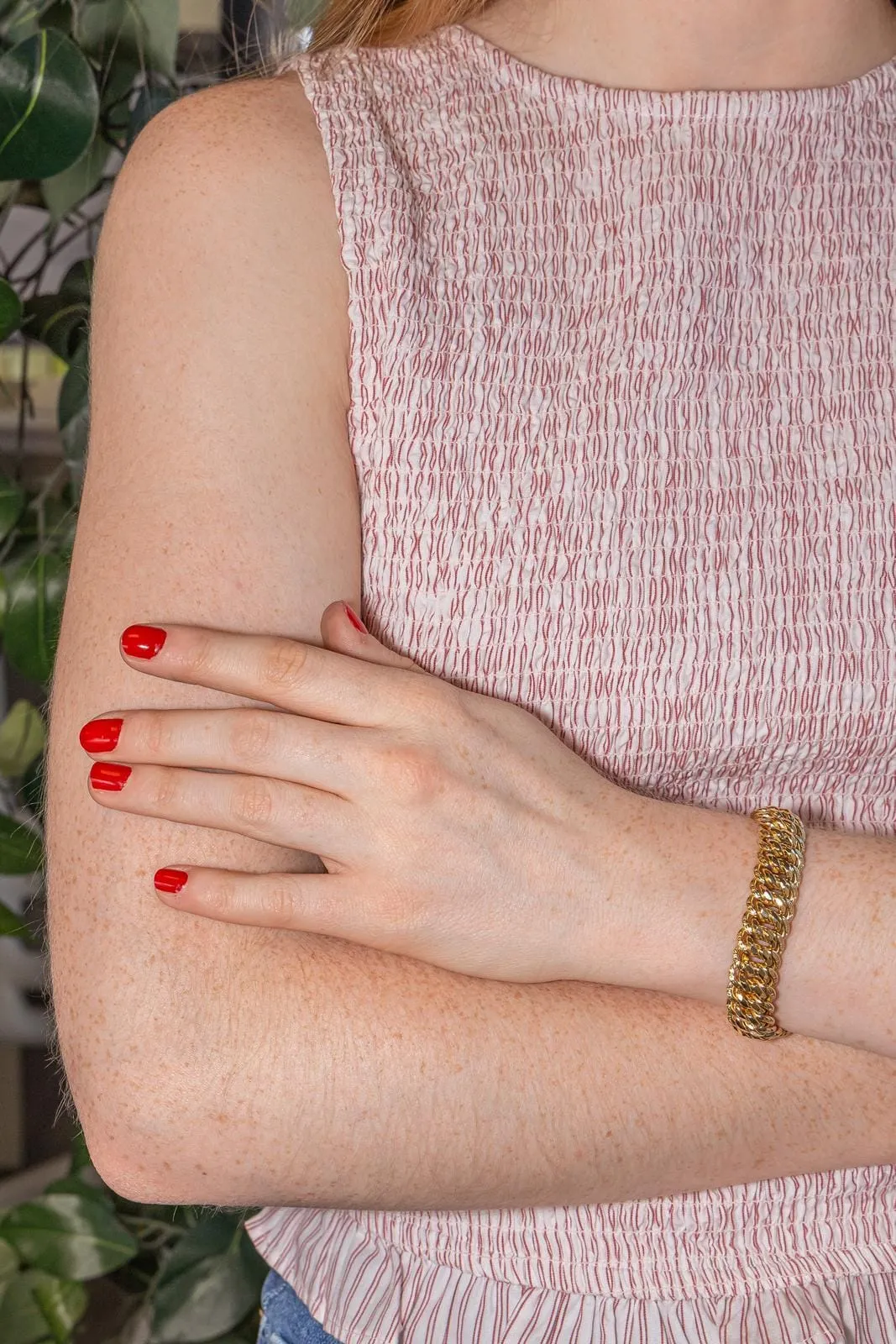 Bracelet maille américaine en or jaune sold by 58 Facettes product image thumbnail 2