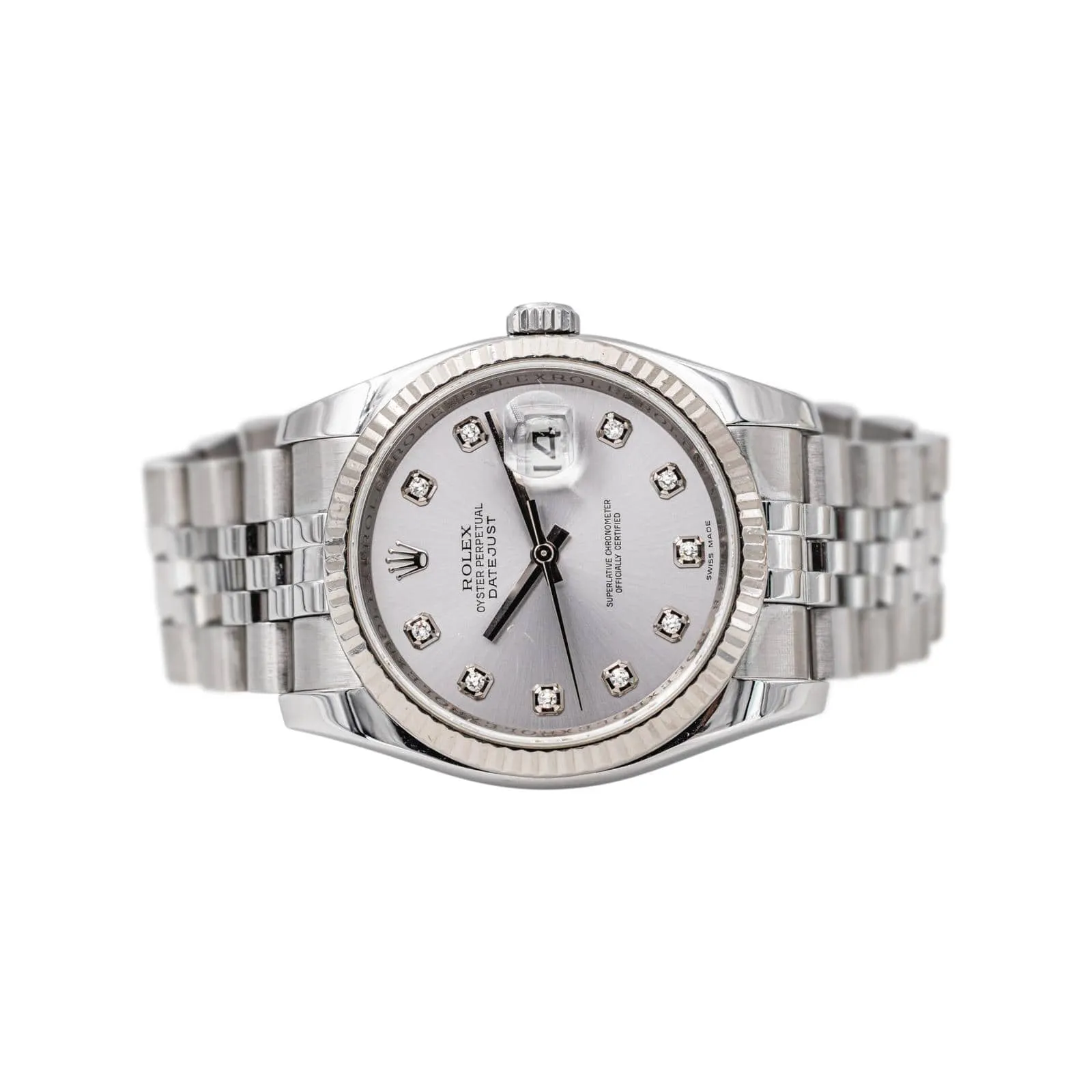 Rolex Datejust - Montre en acier, or blanc et diamants sold by 58 Facettes product image thumbnail 3