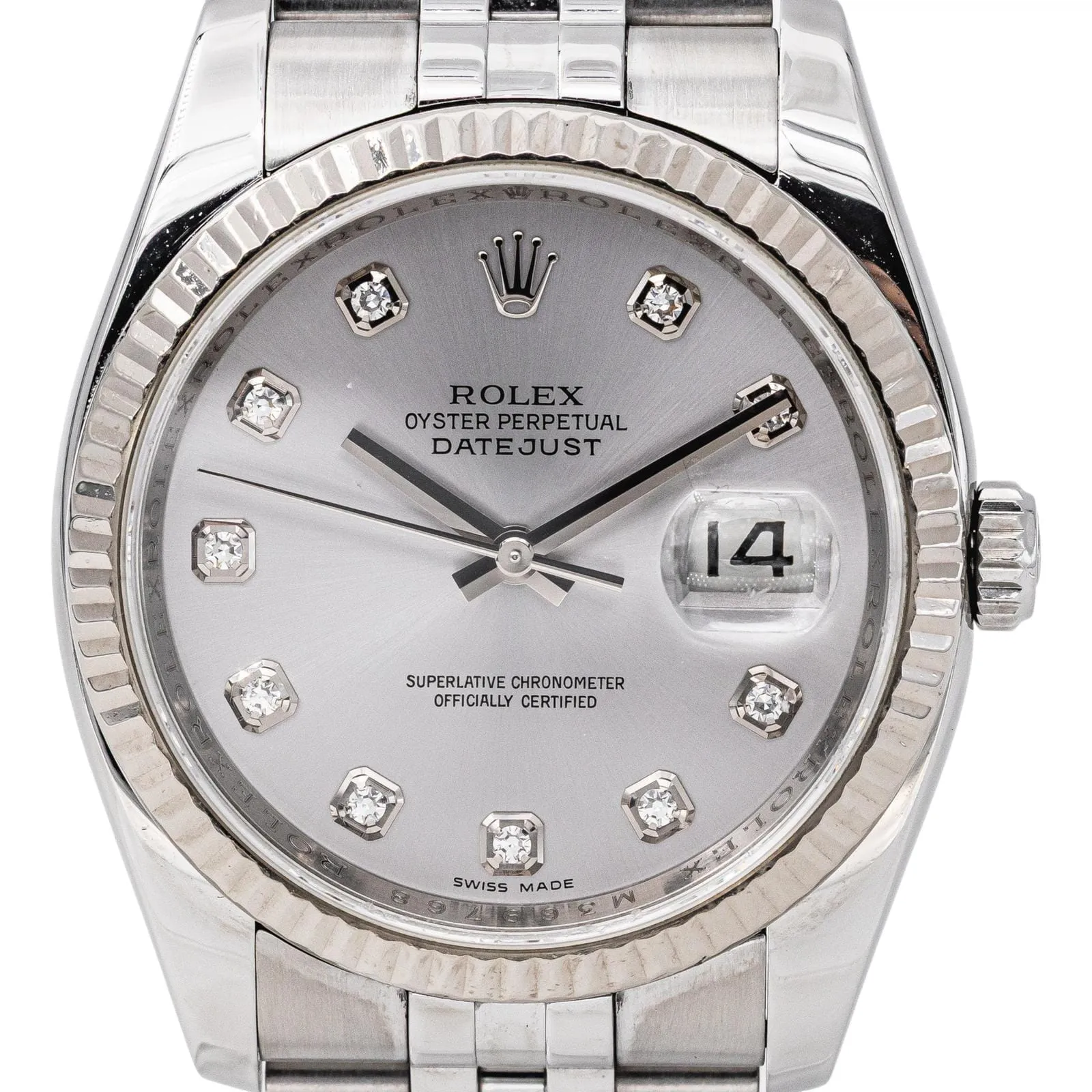 Rolex Datejust - Montre en acier, or blanc et diamants sold by 58 Facettes product image thumbnail 4