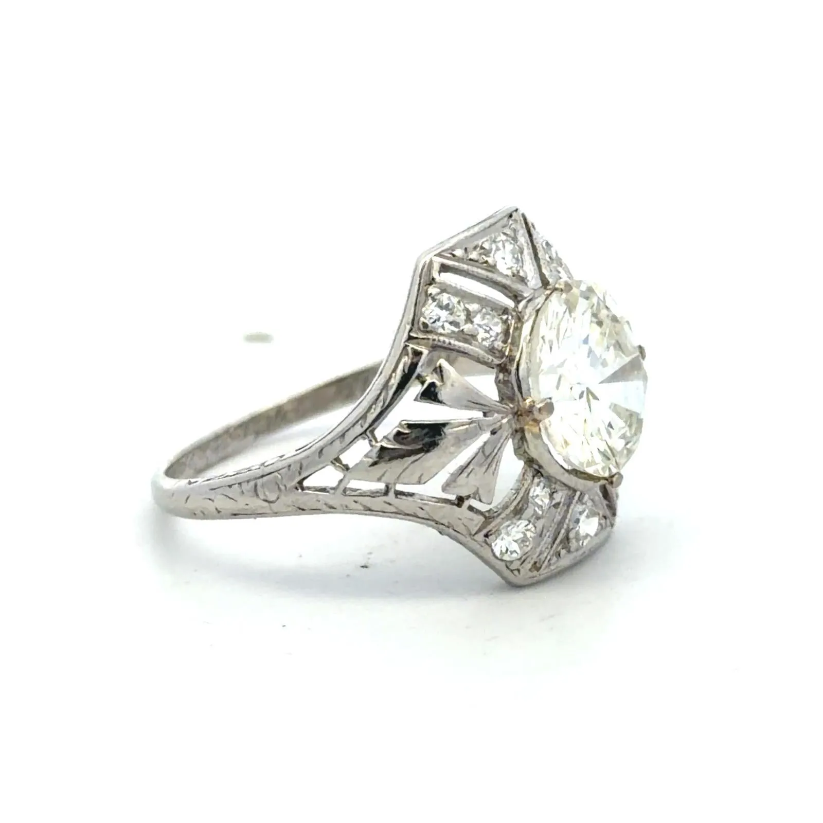 Art déco - Bague en platine et diamant sold by 58 Facettes product image thumbnail 4