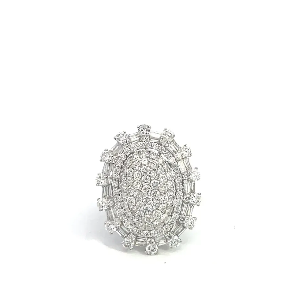 Bague cocktail en or blanc 18 carats et diamants sold by 58 Facettes product image thumbnail 3