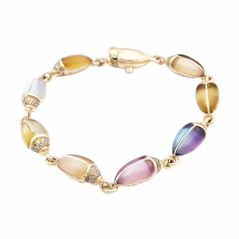 Bibi Van Der Velden Mini Scarab Opal Eternity - Bracelet en or rose made by 58 Facettes