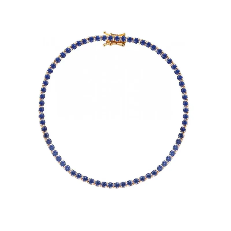 Bracelet tennis en or 18 carats et saphirs bleus made by 58 Facettes