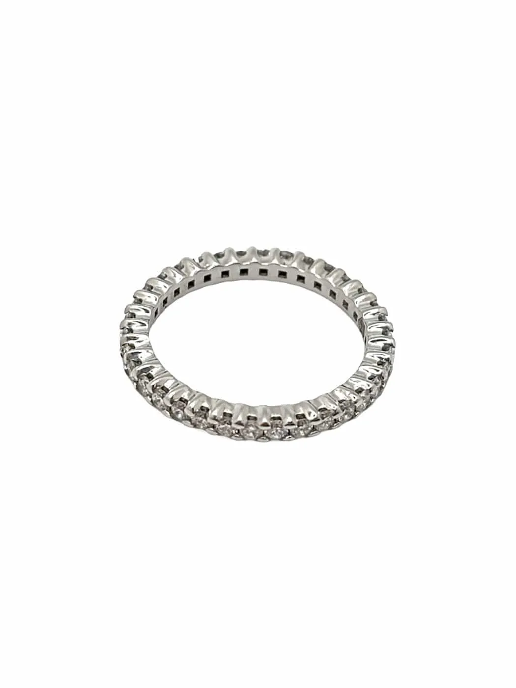 Alliance tour complet en or blanc 18K et diamants sold by 58 Facettes product image thumbnail 3
