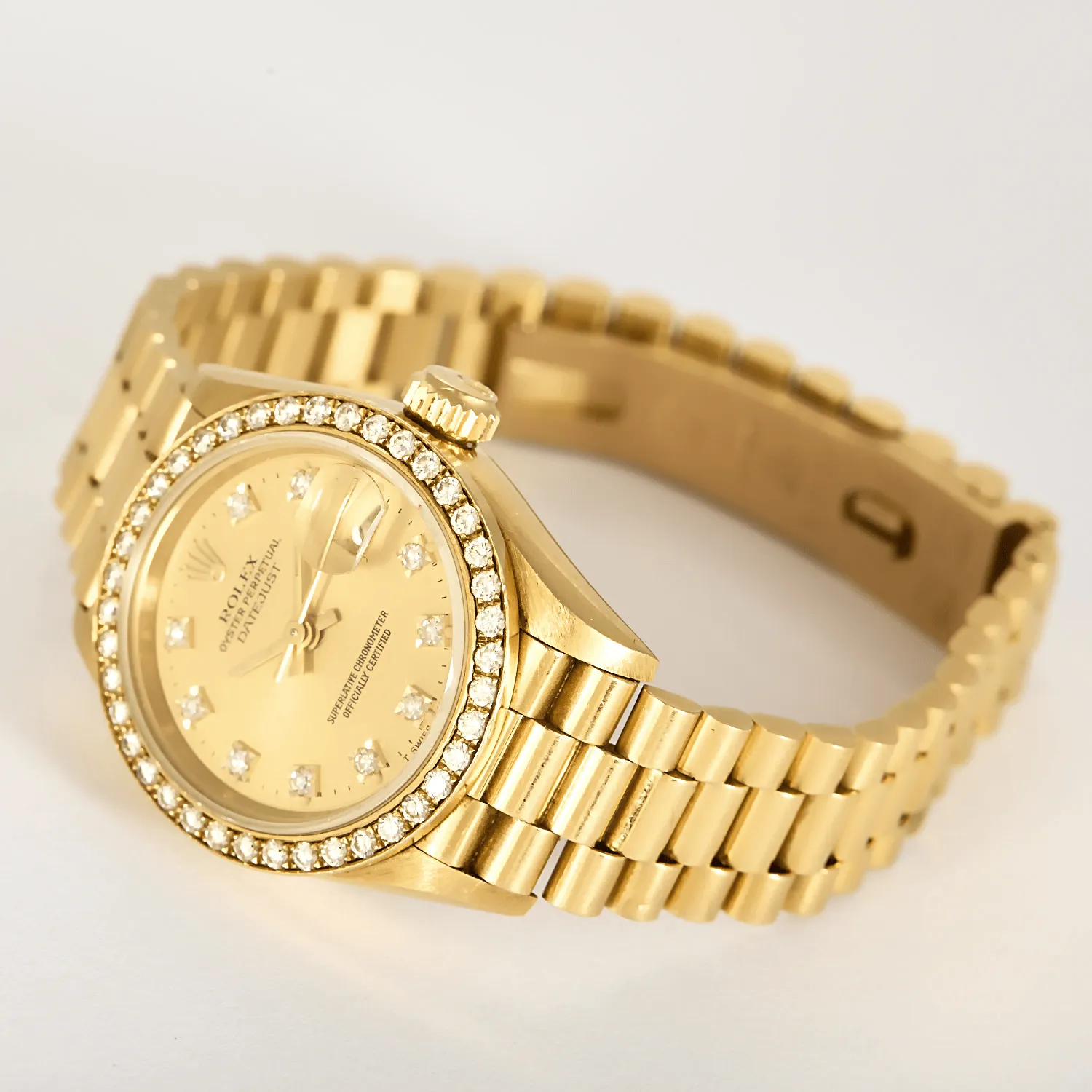 Rolex Montre Datejust en or jaune et diamants sold by 58 Facettes product image thumbnail 3