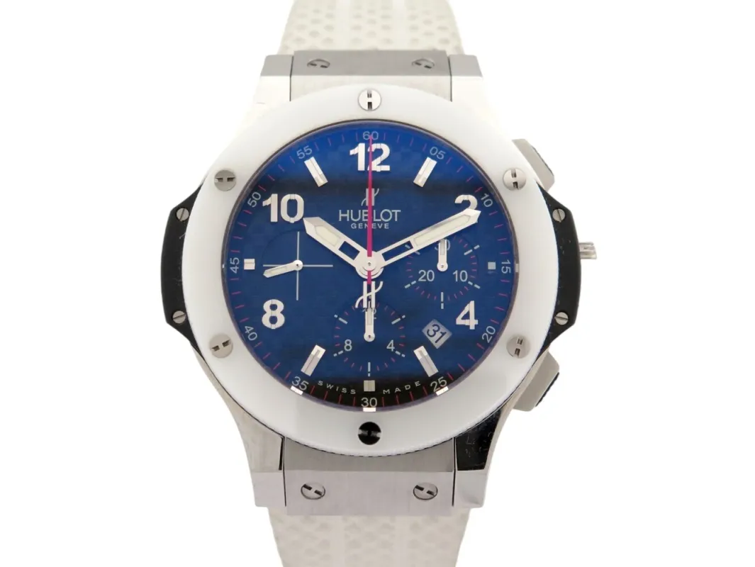 Hublot Big Bang - Montre chronographe en acier et céramique made by 58 Facettes