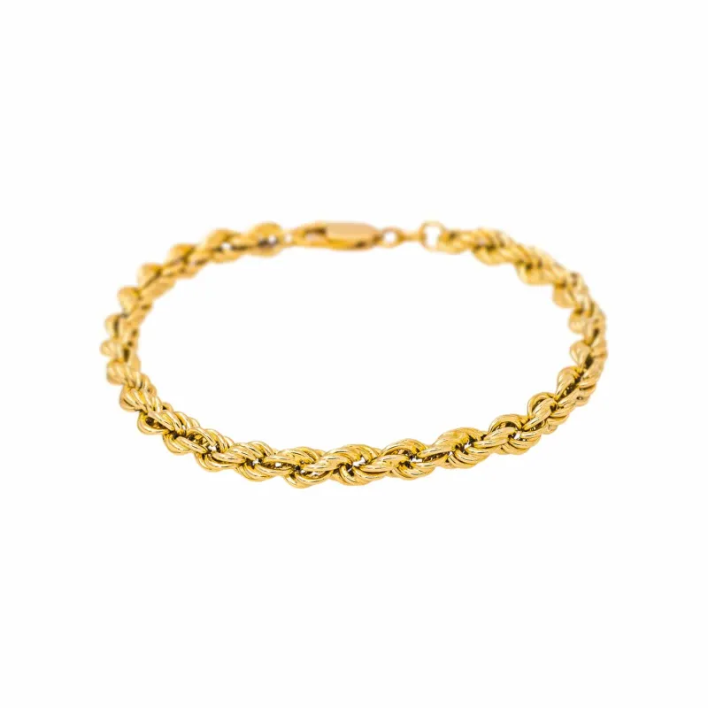 Bracelet maille corde en or jaune made by 58 Facettes