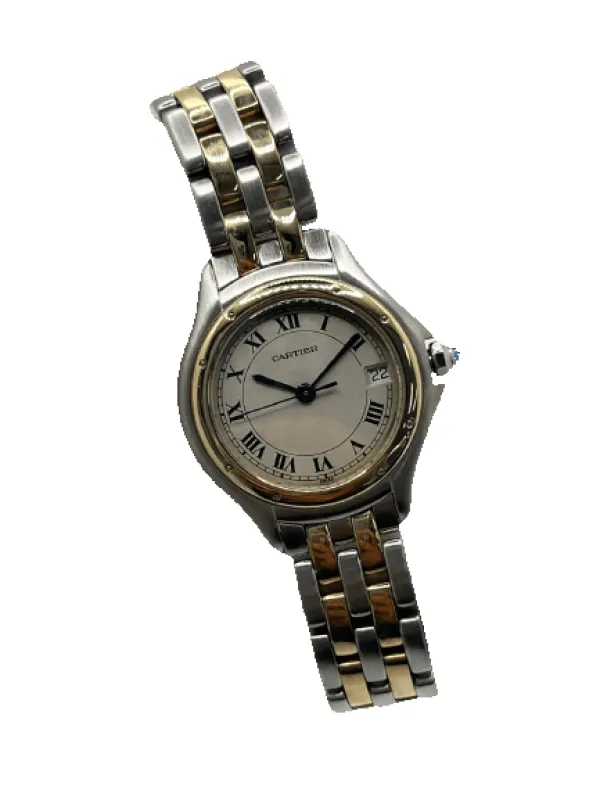 Cartier Panthère Cougar - Montre en or jaune et acier made by 58 Facettes
