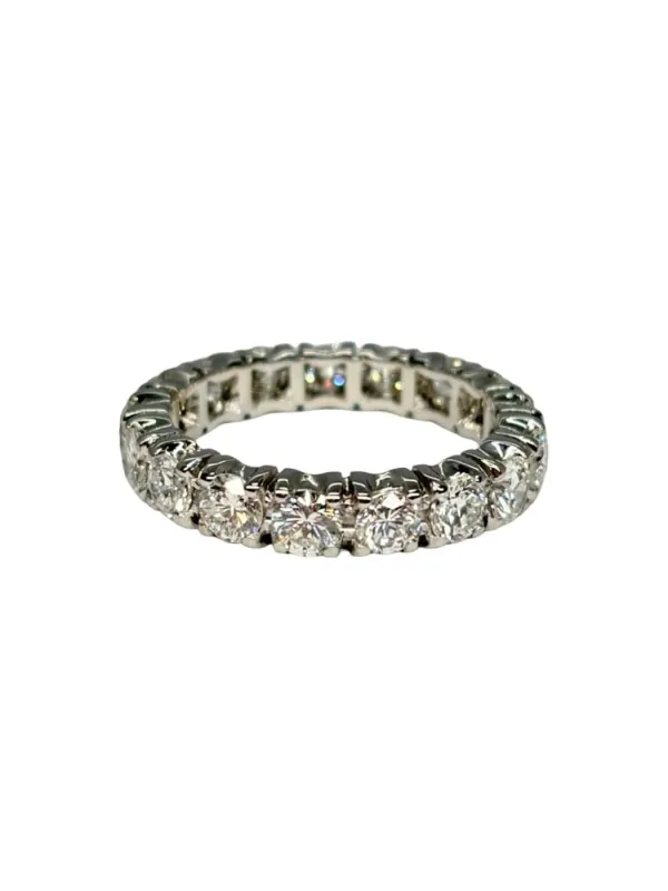 Alliance tour complet en or blanc 18K et diamants 3 ct made by 58 Facettes