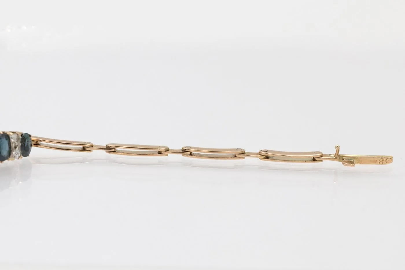 Bracelet en or jaune avec diamants et saphirs naturels sold by 58 Facettes product image thumbnail 5
