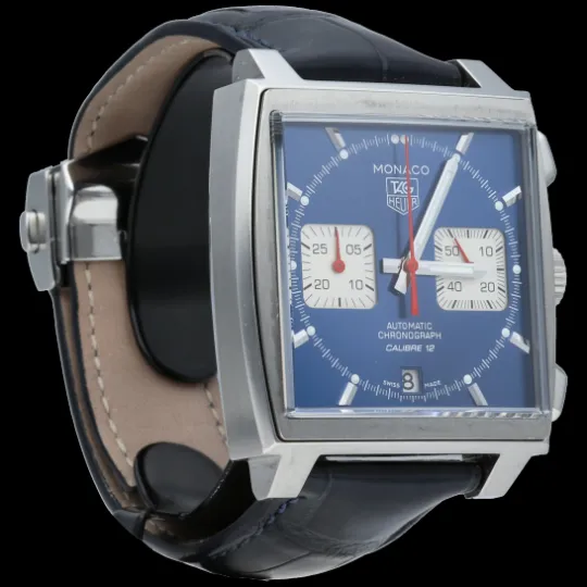 TAG Heuer Monaco - Montre chronographe Calibre 12 en acier sold by 58 Facettes product image thumbnail 3