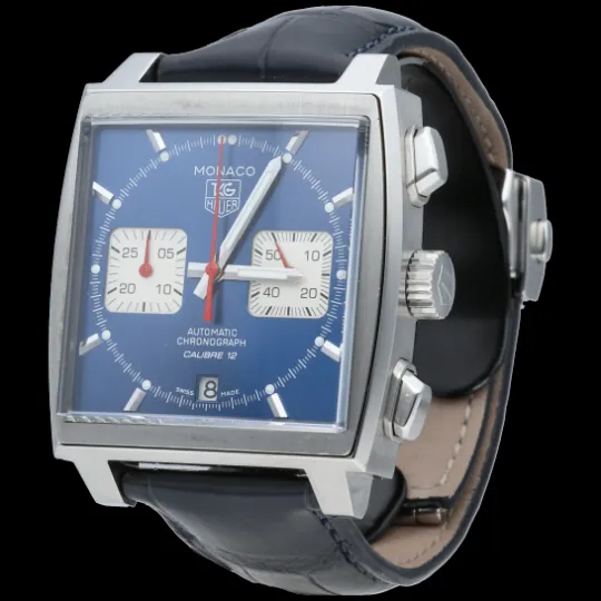 TAG Heuer Monaco - Montre chronographe Calibre 12 en acier sold by 58 Facettes product image thumbnail 4
