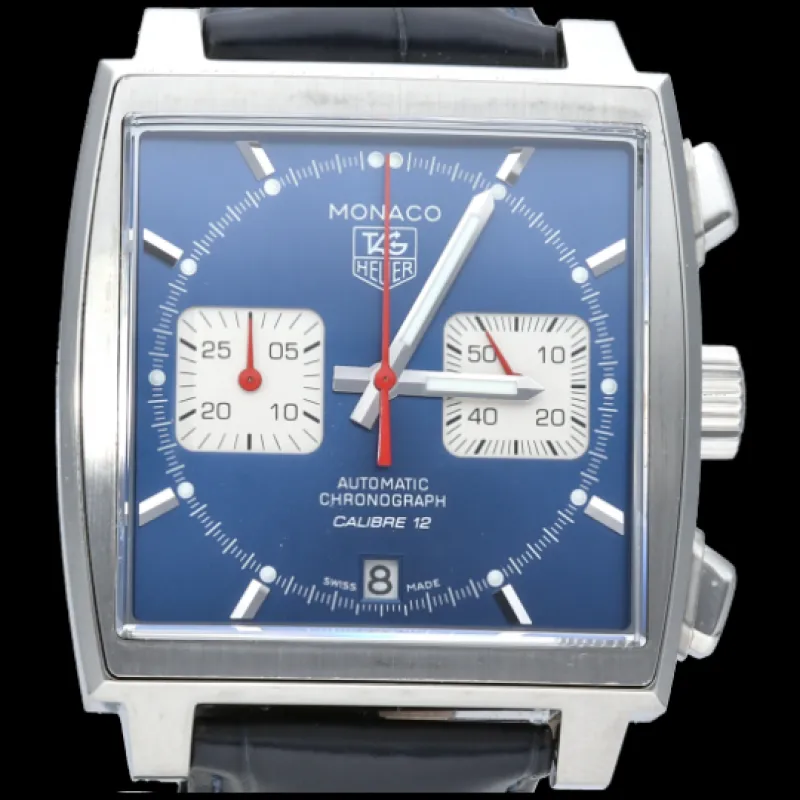TAG Heuer Monaco - Montre chronographe Calibre 12 en acier made by 58 Facettes