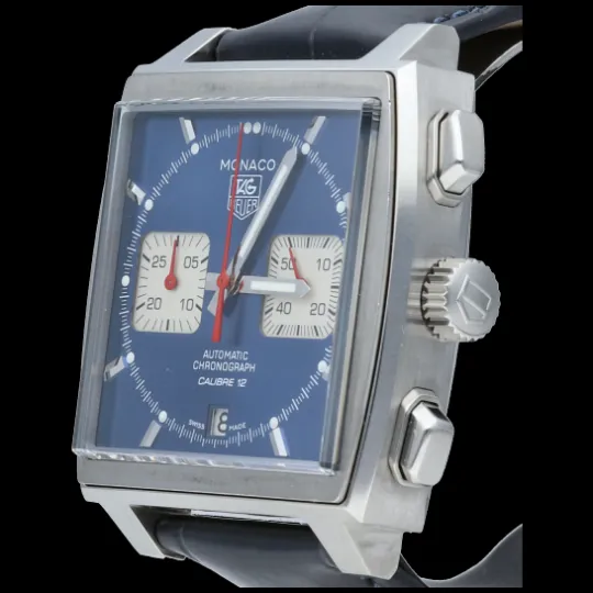 TAG Heuer Monaco - Montre chronographe Calibre 12 en acier sold by 58 Facettes product image thumbnail 2