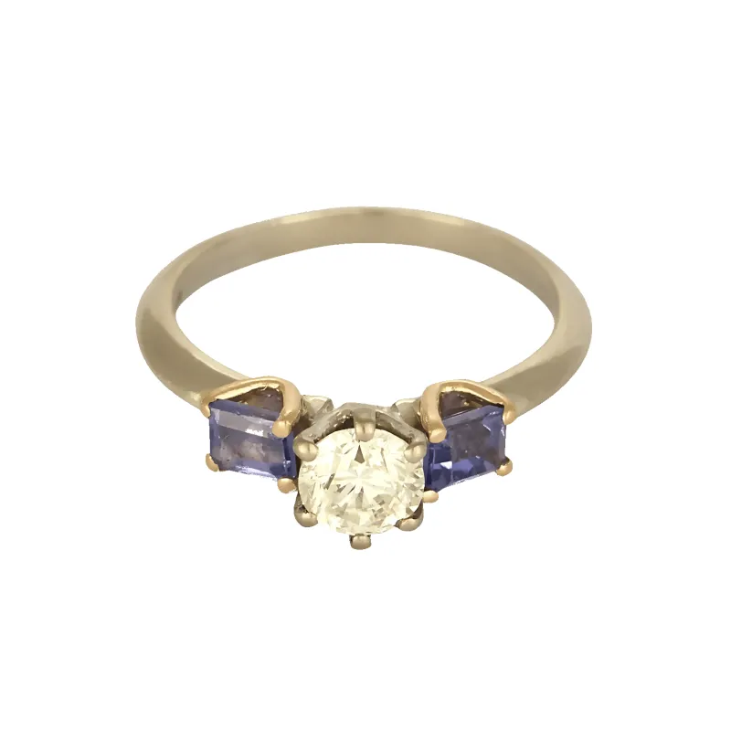 Bague en Or blanc & rose 18k Diamant and Tanzanite made by 58 Facettes