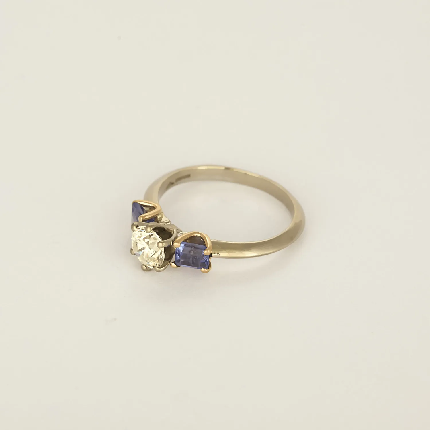 Bague en Or blanc & rose 18k Diamant and Tanzanite sold by 58 Facettes product image thumbnail 3