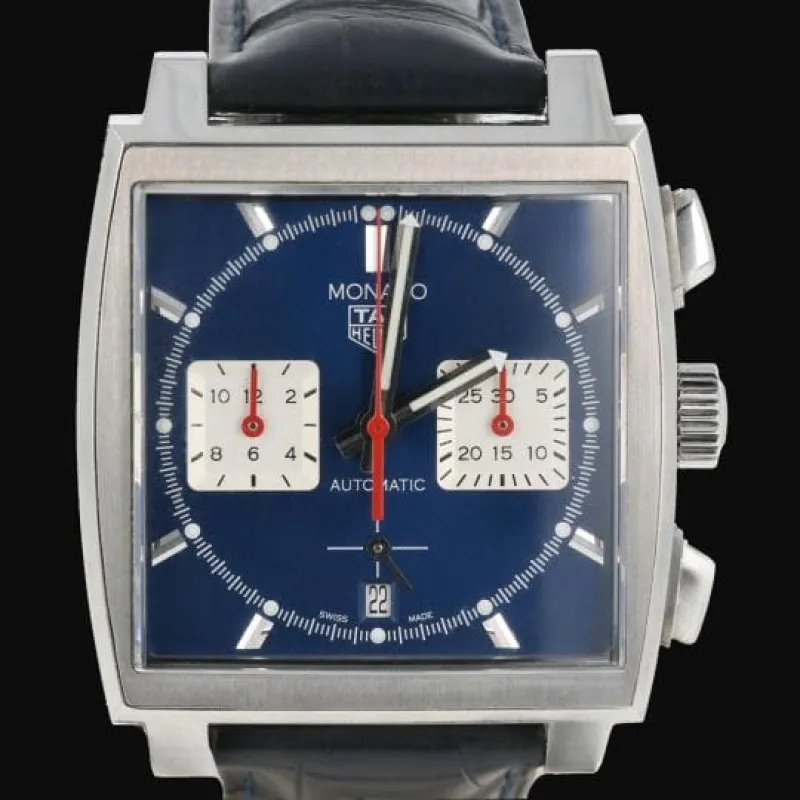 TAG Heuer Monaco - Montre chronographe en acier made by 58 Facettes