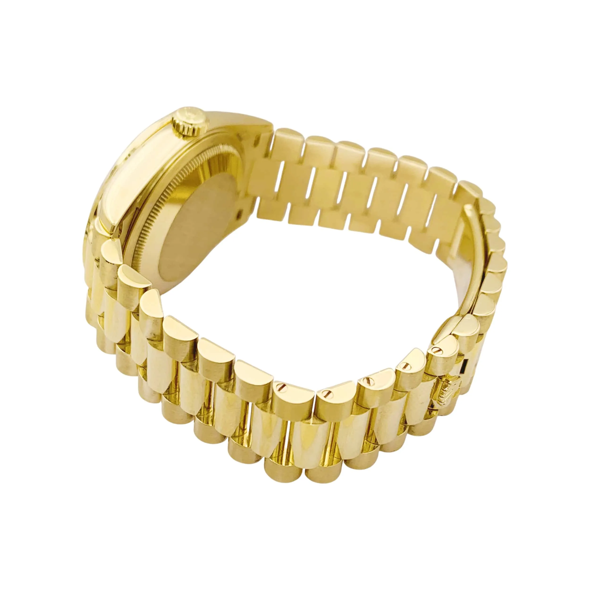 Rolex Oyster Perpetual Day-Date - Montre en or jaune et diamants sold by 58 Facettes product image thumbnail 5